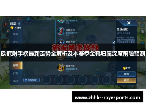 欧冠射手榜最新走势全解析及本赛季金靴归属深度前瞻预测